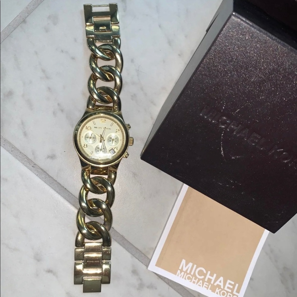 Michael Kors Chain Gold Watch
